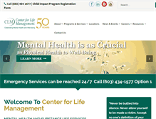 Tablet Screenshot of centerforlifemanagement.org